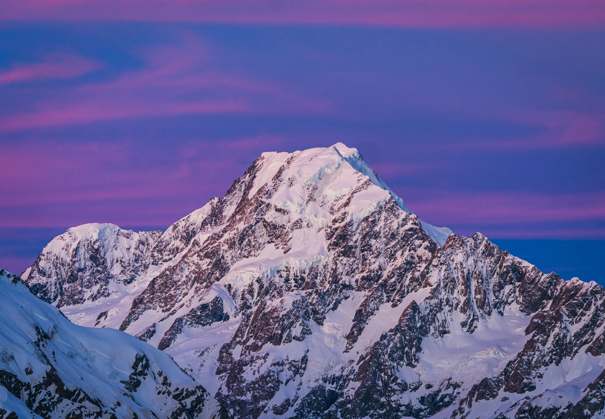 Aoraki Mount Cook at sunset
